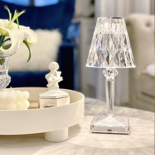 16 Colors Rose Touch Crystal Desk Lamp